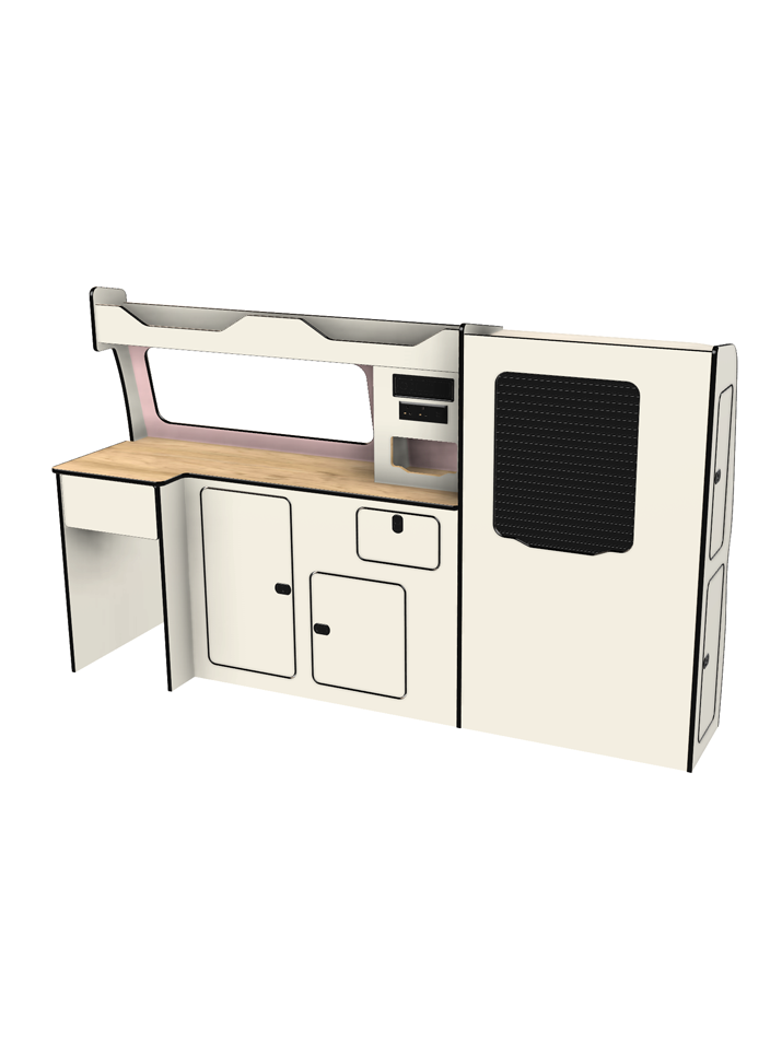 Bespoke lift in camper van unit vw transporter t5 t6 t6.1 swb and lwb