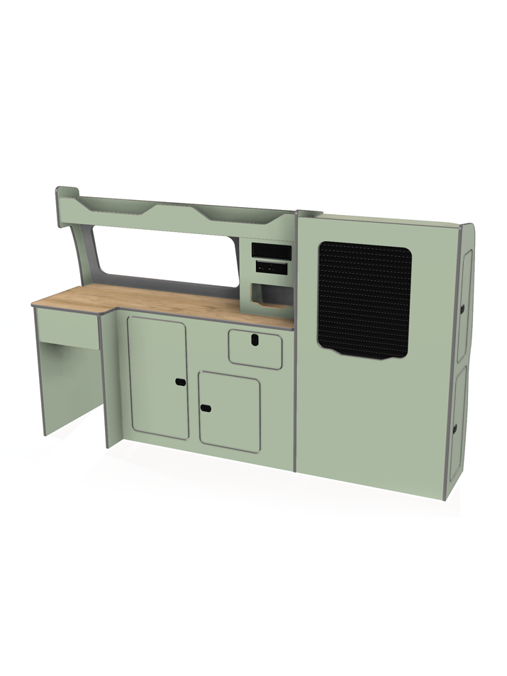 Bespoke lift in camper van unit vw transporter t5 t6 t6.1 swb and lwb