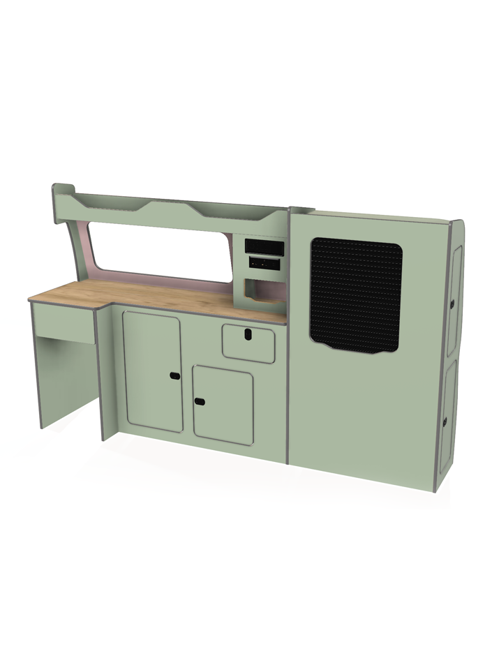Bespoke lift in camper van unit vw transporter t5 t6 t6.1 swb and lwb