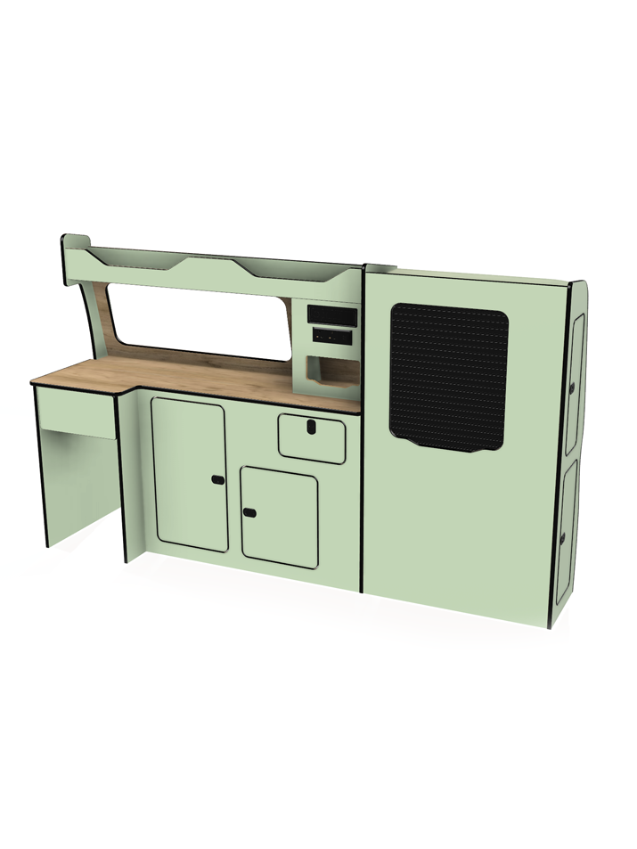 Bespoke lift in camper van unit vw transporter t5 t6 t6.1 swb and lwb
